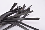 Bunch of NOS Black Lapize rubber (imitation leather) toe clip straps from the 1980s / 1990s