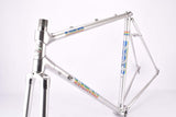 Silver anodized Alan Strada vintage aluminum frame set in 53.8 cm (c-t) 52 cm (c-c) from 1983 - defective