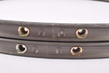 NOS Nisi dark anodized AN85 tubular Rims 650C/571mm with 28 holes from the 1980s