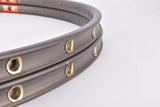 NOS Nisi dark anodized AN85 tubular Rims 650C/571mm with 28 holes from the 1980s