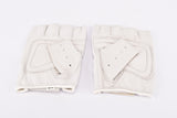 NOS White Trad-Tex leather cycling gloves  in size M