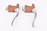 NOS Mafac Racer Center Pull Caliper Brake Set and Mafac Course 2000 Brake Lever #144 with brown hoods from 1976
