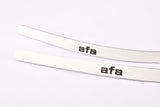 NOS white AFA leather toe clip straps