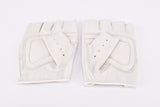 NOS White Trad-Tex leather cycling gloves  in size XL