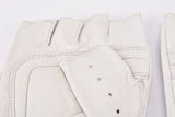 NOS White Trad-Tex leather cycling gloves  in size XL