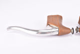 NOS Mafac Racer Center Pull Caliper Brake Set and Mafac Course 2000 Brake Lever #144 with brown hoods from 1976