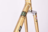 Golden Liberia Road Bike frame set in 58 cm (c-t) / 56 cm (c-c) with Reynolds 531 tubing and Simplex dropouts from 1970s