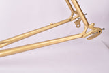 Golden Liberia Road Bike frame set in 58 cm (c-t) / 56 cm (c-c) with Reynolds 531 tubing and Simplex dropouts from 1970s