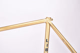 Golden Liberia Road Bike frame set in 58 cm (c-t) / 56 cm (c-c) with Reynolds 531 tubing and Simplex dropouts from 1970s