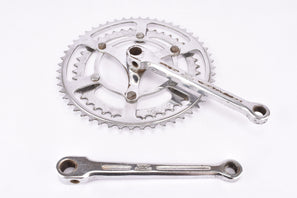 Stronglight #No.52 Diamant fluted 3-arm cottered steel crank set with 52/42 teeth in 170 mm from the 1950s - 1960s