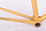Golden Yellow (Goudgeel) Gazelle Champion Mondial "AA-Frame" defective! vintage steel road bike frame set in 56 cm (c-t) / 54 cm (c-c) with Reynolds 531 tubing and Campagnolo dropouts from the mid to late 1970s - defective!