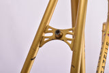 Golden Yellow (Goudgeel) Gazelle Champion Mondial "AA-Frame" defective! vintage steel road bike frame set in 56 cm (c-t) / 54 cm (c-c) with Reynolds 531 tubing and Campagnolo dropouts from the mid to late 1970s - defective!