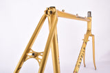 Golden Yellow (Goudgeel) Gazelle Champion Mondial "AA-Frame" defective! vintage steel road bike frame set in 56 cm (c-t) / 54 cm (c-c) with Reynolds 531 tubing and Campagnolo dropouts from the mid to late 1970s - defective!