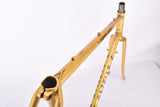Golden Yellow (Goudgeel) Gazelle Champion Mondial "AA-Frame" defective! vintage steel road bike frame set in 56 cm (c-t) / 54 cm (c-c) with Reynolds 531 tubing and Campagnolo dropouts from the mid to late 1970s - defective!