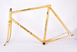 Golden Yellow (Goudgeel) Gazelle Champion Mondial "AA-Frame" defective! vintage steel road bike frame set in 56 cm (c-t) / 54 cm (c-c) with Reynolds 531 tubing and Campagnolo dropouts from the mid to late 1970s - defective!