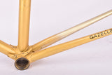 Golden Yellow (Goudgeel) Gazelle Champion Mondial "AA-Frame" defective! vintage steel road bike frame set in 56 cm (c-t) / 54 cm (c-c) with Reynolds 531 tubing and Campagnolo dropouts from the mid to late 1970s - defective!