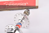 NOS/NIB Pelissier #2000 Polished Moyeux De Course Francais Dural Extra Leger low flange rear hub with english thread and 28 holes from the 1970s - 1980s