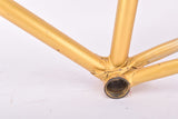 Golden Yellow (Goudgeel) Gazelle Champion Mondial "AA-Frame" defective! vintage steel road bike frame set in 56 cm (c-t) / 54 cm (c-c) with Reynolds 531 tubing and Campagnolo dropouts from the mid to late 1970s - defective!