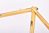 Golden Yellow (Goudgeel) Gazelle Champion Mondial "AA-Frame" defective! vintage steel road bike frame set in 56 cm (c-t) / 54 cm (c-c) with Reynolds 531 tubing and Campagnolo dropouts from the mid to late 1970s - defective!