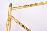 Golden Yellow (Goudgeel) Gazelle Champion Mondial "AA-Frame" defective! vintage steel road bike frame set in 56 cm (c-t) / 54 cm (c-c) with Reynolds 531 tubing and Campagnolo dropouts from the mid to late 1970s - defective!