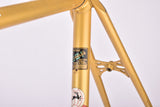 Golden Yellow (Goudgeel) Gazelle Champion Mondial "AA-Frame" defective! vintage steel road bike frame set in 56 cm (c-t) / 54 cm (c-c) with Reynolds 531 tubing and Campagnolo dropouts from the mid to late 1970s - defective!
