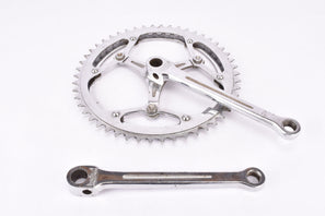 Magistroni fluted 3-arm cottered chromed steel crank set with 50/46 teeth in 170 mm from the 1950s - 1960s