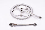 Magistroni fluted 3-arm cottered chromed steel crank set with 50/46 teeth in 170 mm from the 1950s - 1960s