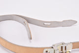 NOS Cream / Beige Paturaud ? Leather toe clip straps from the 1950s - 1960s