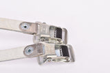 NOS white AFA leather toe clip straps