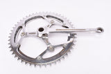 Magistroni fluted 3-arm cottered chromed steel crank set with 50/46 teeth in 170 mm from the 1950s - 1960s