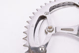 Magistroni fluted 3-arm cottered chromed steel crank set with 50/46 teeth in 170 mm from the 1950s - 1960s
