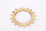 NOS Shimano Dura-Ace #MF-7150 / #MF-7160 (#FA-100 / #FA-110) golden Cog threaded on inside (#BC47), 5-speed and 6-speed Freewheel Sprocket with 17 teeth #1241717 from the 1970s - 1980s