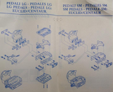 NOS Campagnolo Euclid / Centaur grey plastic adapter plates for ATB Pedalcage mount from the late 1980s - early 1990s