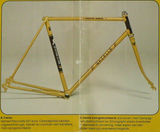 Dark Blue (Baikalblauw) Gazelle Champion Mondial A-Frame vintage road bike steel frame set set in 58 cm (c-t) / 56 cm (c-c) with Reynolds 531 tubing and Campagnolo dropouts from 1975 ~ 1976