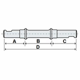 NOS Thun cottered Bottom Bracket Axle with 143mm length