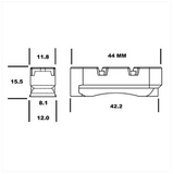 Kool Stop #KS-CD Campagnolo Delta C-Record replacement brake pad set (2 pcs)