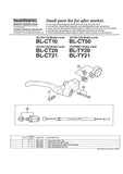 Shimano Altus C10 #BL-CT10 Brake Lever Set for flat Bars from 1992