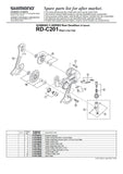 Shimano C-Series #RD-C201 MegaRange 8-speed rear derailleur from 2000