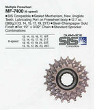 NOS Shimano Dura Ace #MF-7400 5/6-speed Freewheel Sprocket with 13 teeth #1291310