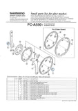 NOS Shimano RX100 #FC-A550 Crank Arm Cap Set (Dust Caps) #14M1010