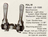 Suntour PDL-M #LD-1500 (Power Shifter) branded Raleigh clamp-on Gear Lever Shifter set from 1970s - 80s