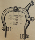 NOS Altenburger Brillant #TII/57 single pivot front Brake Caliper from the 1960s - 1970s