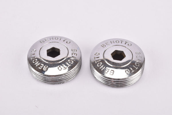 Benotto (Ofmega Competizione) chrom Metal crank set dust caps from the 1970s - 1980s