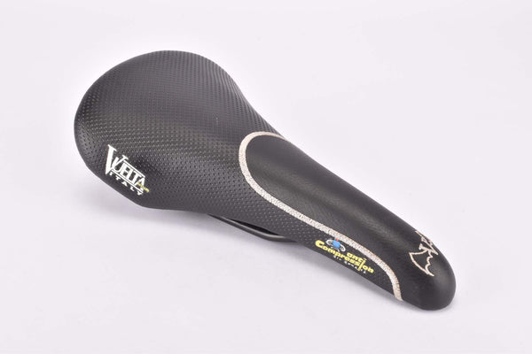 Black Vuelta Selle Bassano Anti Compression Saddle from the 1990s - 2000s