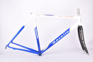 Blue and White Team Bert Story - Piels Gazelle Gold Line Racing Superbe Aero steel road bike  frame set in 51 cm (c-t) / 48 cm (c-c) with special Columbus Foco tubing from 2000