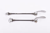 Campagnolo post cpsc quick release set Record / Super Record, #1001/3 & #1006/8 front and rear Skewer for 100 / 126 mm 1970s - 1980s
