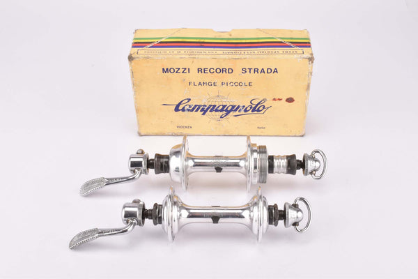 Campagnolo Record Strada #1034 Low Flange Hub set with 36 holes and italian thread from the 1960s - 80s