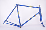 Dark Blue (Baikalblauw) Gazelle Champion Mondial A-Frame vintage road bike steel frame set set in 58 cm (c-t) / 56 cm (c-c) with Reynolds 531 tubing and Campagnolo dropouts from 1975 ~ 1976
