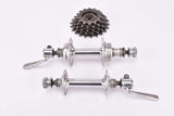 Favorit 3-piece chromed steel and aluminum Hub set with english thread (BSA) and 36 holes from the 1960s - 1980s