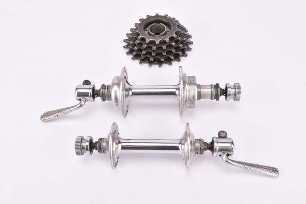 Favorit 3-piece chromed steel and aluminum Hub set with english thread (BSA) and 36 holes from the 1960s - 1980s